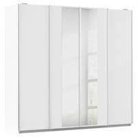 GARDEROB MED SKJUTDÖRRAR 226/211/62 cm 4-dörrar - vit/klar, Modern, metall/trämaterial (226/211/62cm) - Rauch Möbel