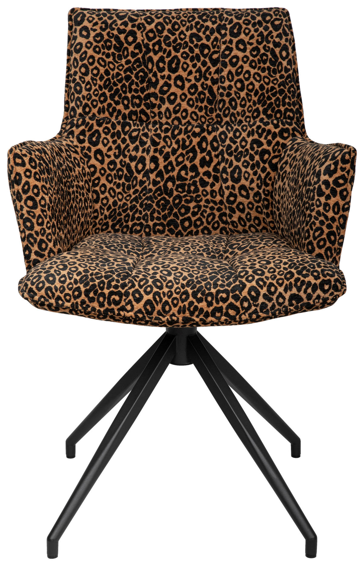 ARMLEHNSTUHL  in Eisen Jacquard  - Schwarz/Braun, Design, Textil/Metall (59/89.5/63cm) - Novel