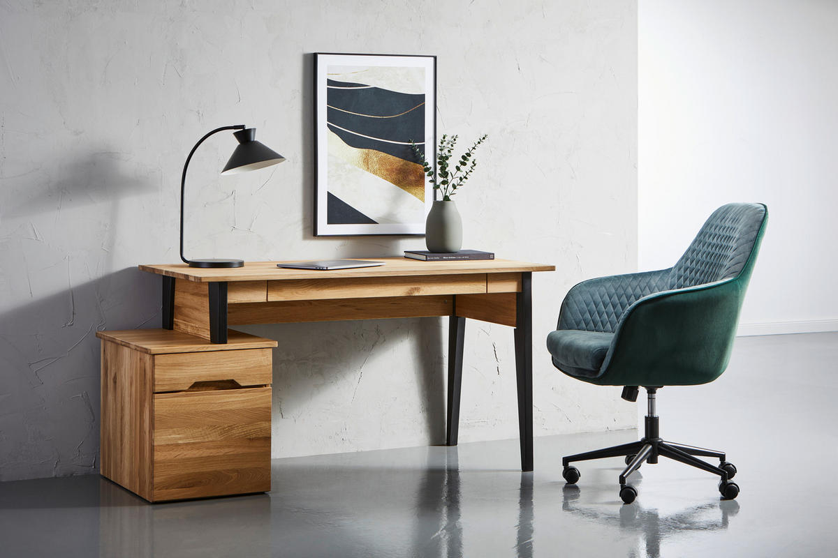 BIROU in lemn  - stejar sălbatic/culoare lemn stejar, Modern, lemn/material pe bază de lemn (156,7/65/74,2cm) - Linea Natura