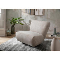 XXL-SESSEL CREMALLO Struktur Creme    - Creme/Schwarz, Trend, Textil/Metall (95/77/94cm) - Livetastic