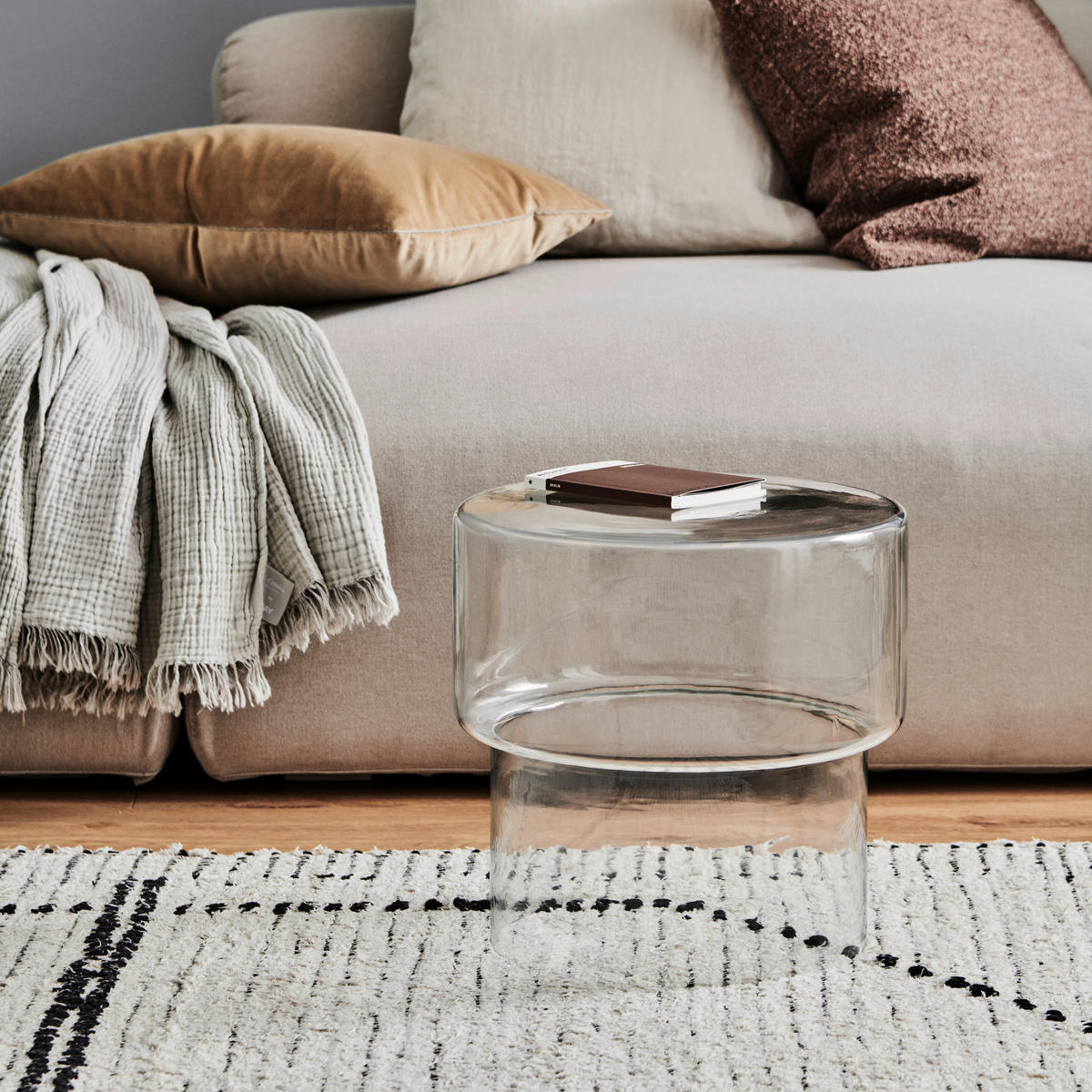 BEISTELLTISCH 35/35/40 cm Klar rund  - Klar, Basics, Glas (35/35/40cm) - MID.YOU