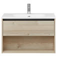 WASCHBECKENUNTERSCHRANK 80/51,3/45,5 cm - Pinienfarben, KONVENTIONELL, Holzwerkstoff (80/51,3/45,5cm) - Xora
