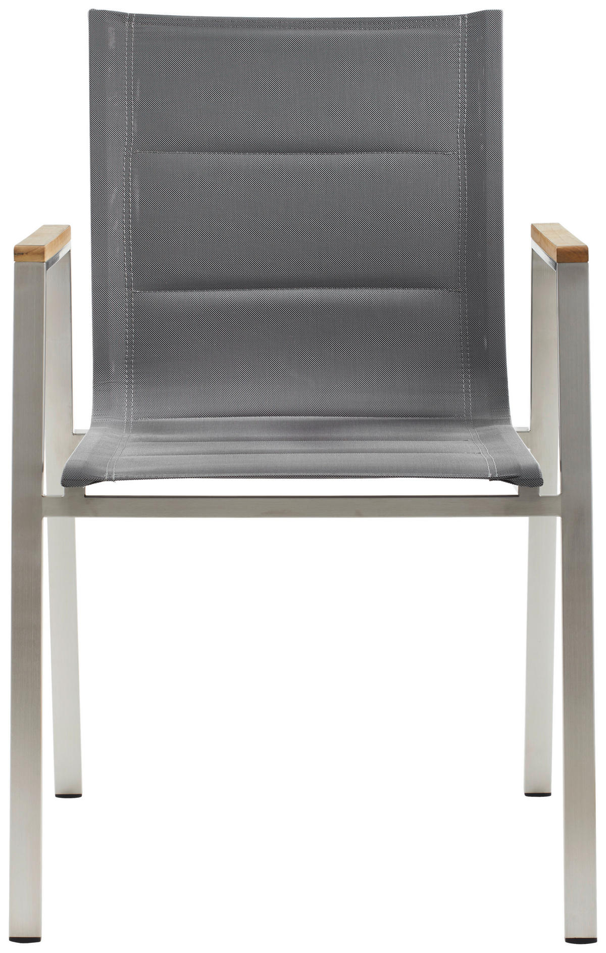 STOHOVATELNÉ KŘESLO, dřevo, kov, textil - šedá/barvy teak, Design, kov/dřevo (54/85/63cm) - Amatio