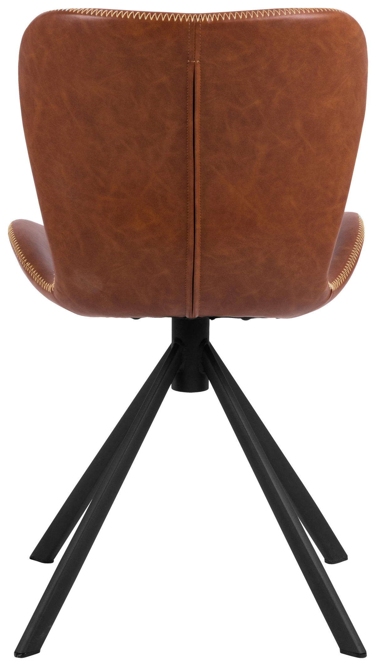 STOL läderimitation  - brun/svart, Design, metall/plast (46,5/81/53cm) - MID.YOU