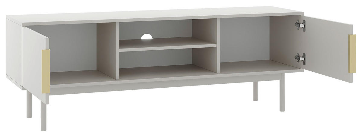 LOWBOARD Viva  in 154/53,5/39 cm  - Kaschmir/Goldfarben, Design, Holzwerkstoff/Metall (154/53,5/39cm) - Boxxx