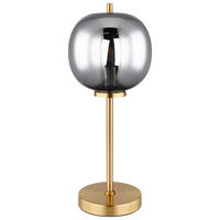 STOLNÁ LAMPA, E14, 18,5/45 cm  - mosadzná, Design, kov/sklo (18,5/45cm) - Globo