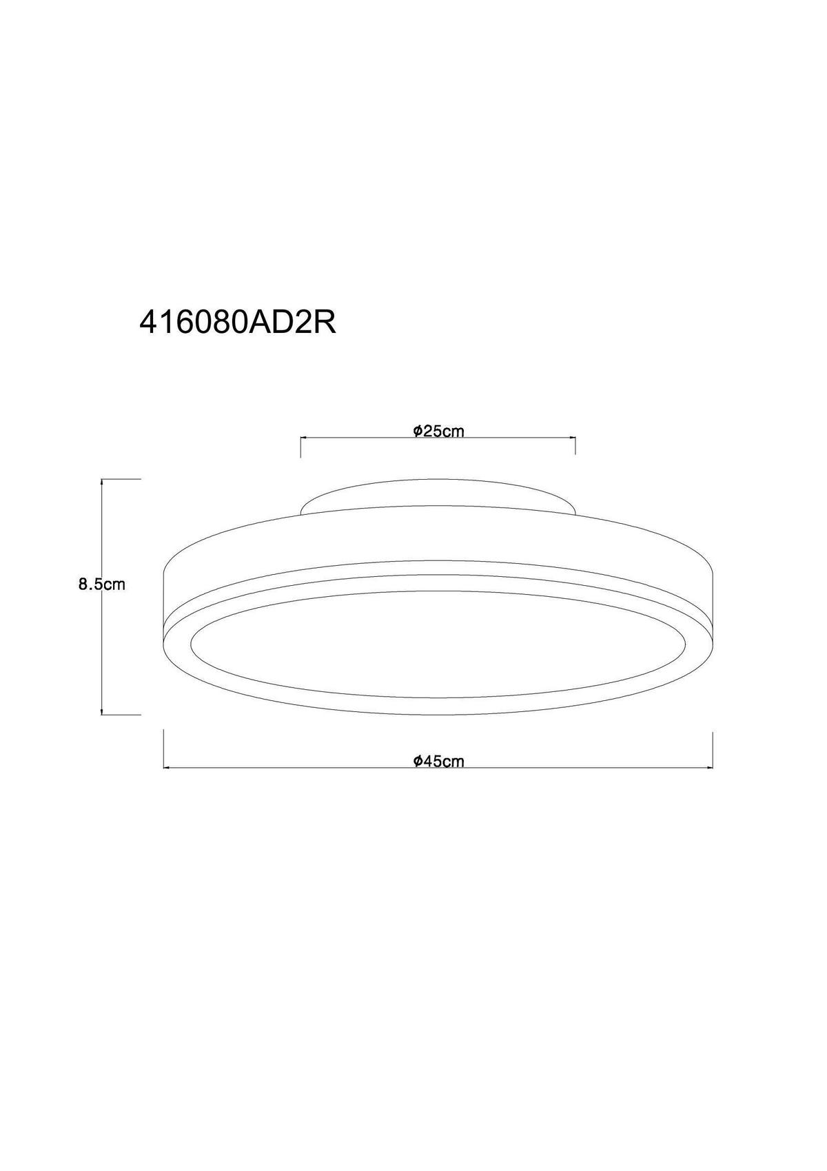 STROPNA LED-SVETILKA  DORO //3000 K/230 V/ - srebrne barve/temno siva, Basics, kovina/umetna masa (45/8,5cm) - Globo