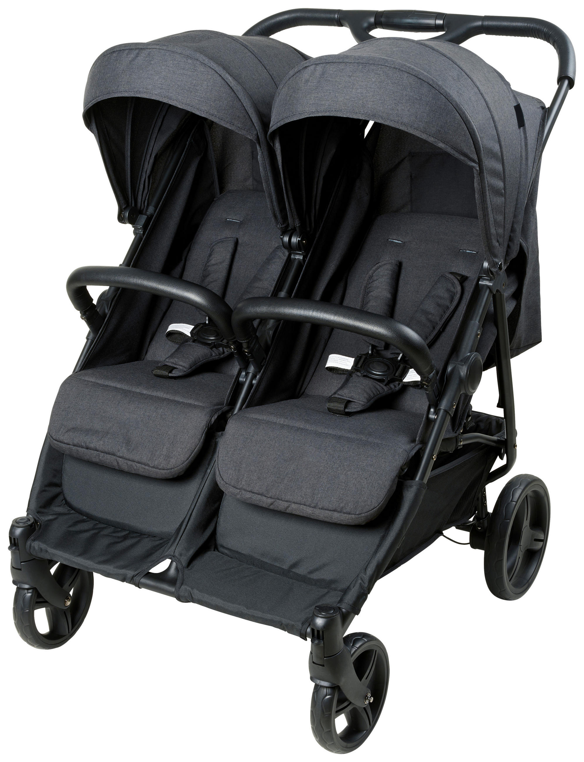 ZWILLINGSWAGEN Jimmy Duo  - Schwarz, Basics, Kunststoff/Textil (80/63,5/105cm) - Jimmylee
