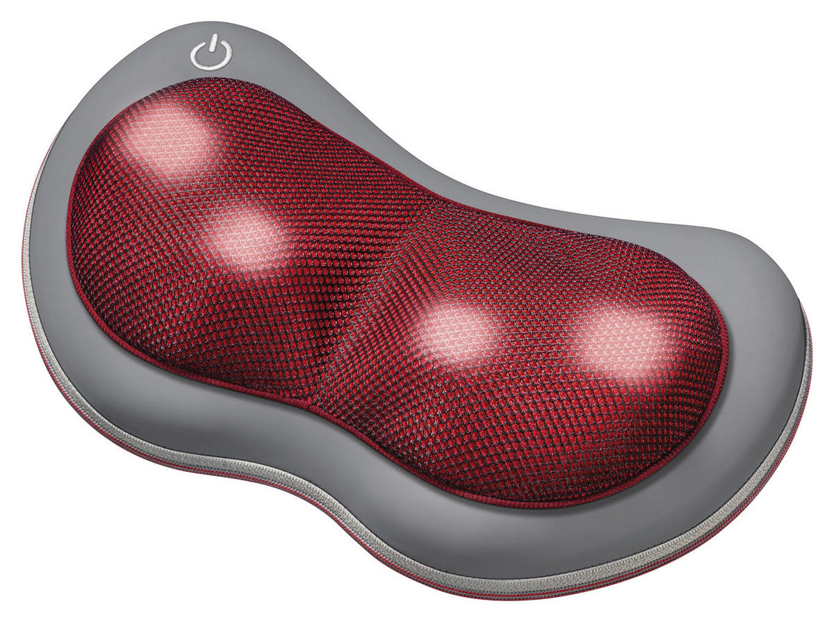 MASSAGEKISSEN - Grau/Dunkelrot, Konventionell, Kunststoff (11,5cm) - Beurer