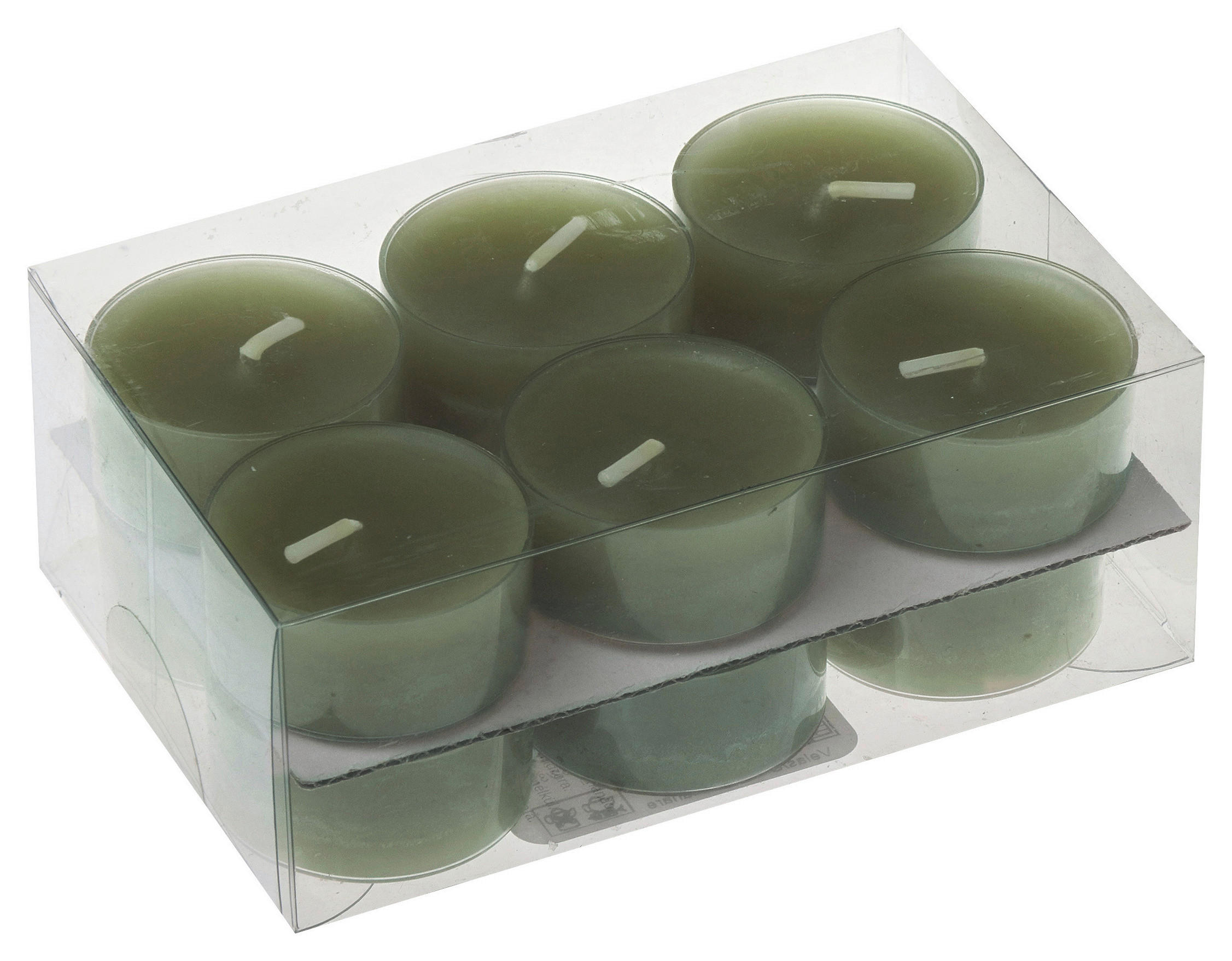 TEELICHT 12 Stück  - Grün, Basics (3,8/1,8cm) - Steinhart