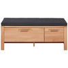 GARDEROBENBANK  in 120/48/40 cm  - Edelstahlfarben/Anthrazit, Natur, Holz/Holzwerkstoff (120/48/40cm) - Linea Natura