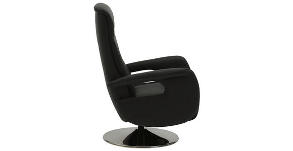 RELAXSESSEL in Leder Anthrazit - Chromfarben/Anthrazit, Design, Leder/Metall (71/99/83cm) - Dieter Knoll