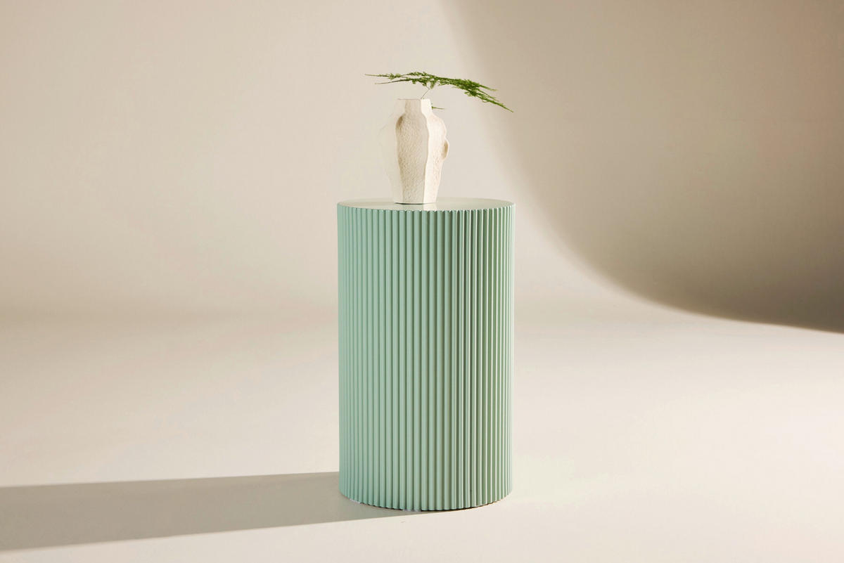 BEISTELLTISCH Pappel Hellgrün zylindrisch  - Hellgrün, MODERN, Holz (30,5/50cm) - Livetastic