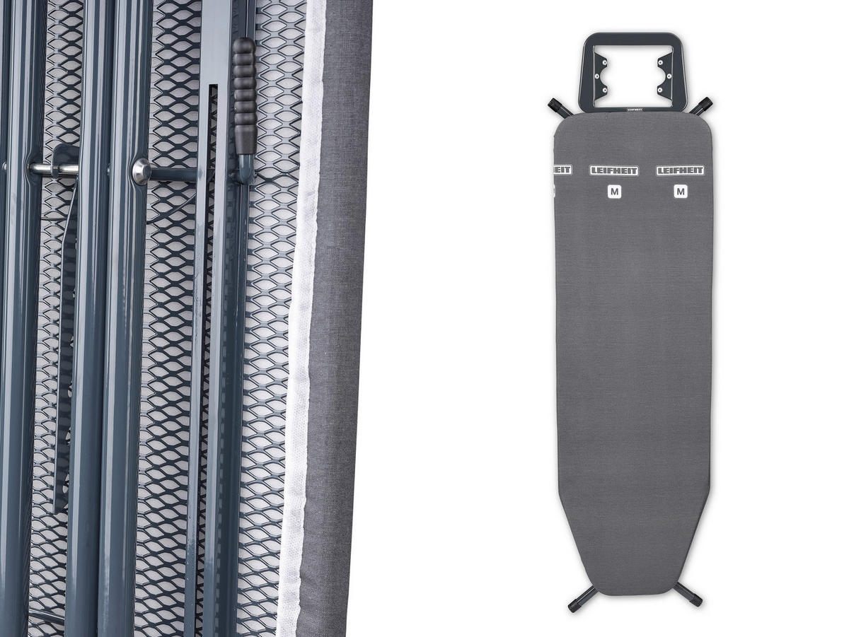 BÜGELBRETT  CLASSIC M BLACK  - Schwarz, Basics, Textil (120/38/88cm) - Leifheit