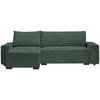 ECKSOFA in Cord, Webstoff Grün  - Schwarz/Grün, Modern, Holz/Textil (157/265cm) - Carryhome