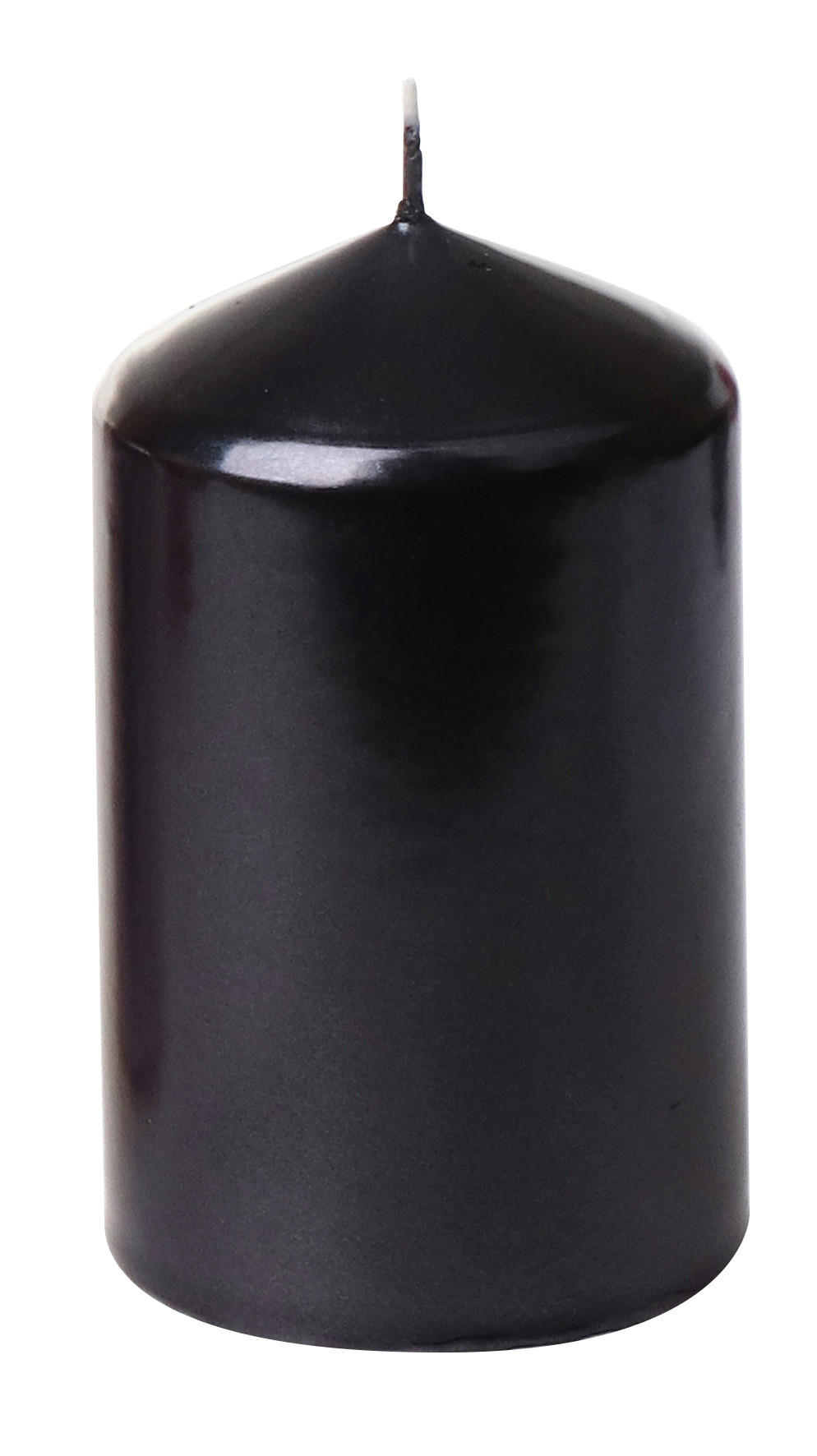 STUMPENKERZE  - Schwarz, KONVENTIONELL (5,7/10cm) - Steinhart