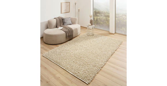 HANDWEBTEPPICH 130/190 cm Creme  - Creme, Basics, Textil (130/190cm) - Linea Natura