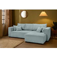 ECKSOFA Grau Cord  - Braun/Grau, KONVENTIONELL, Holz/Textil (230/190cm) - Carryhome