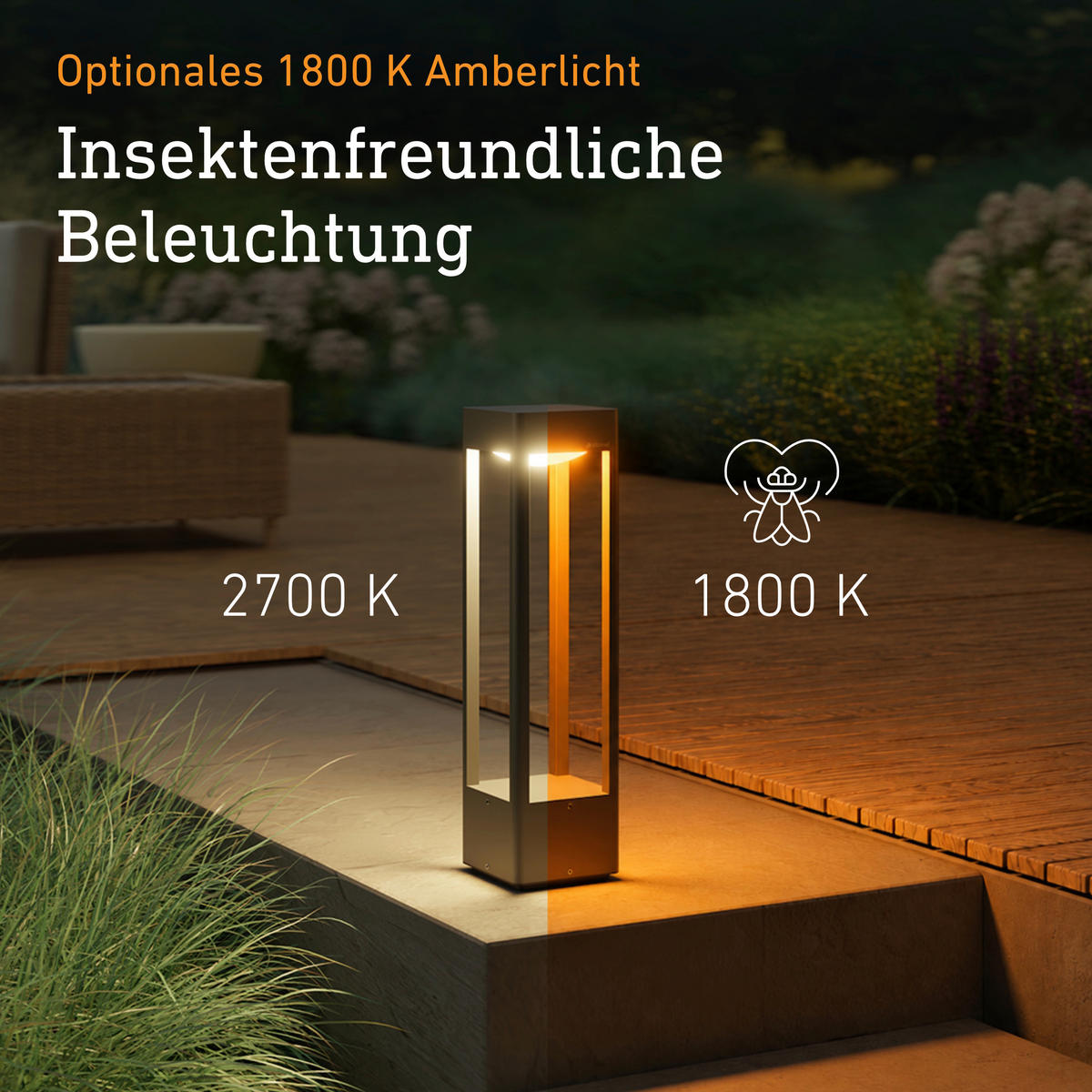 AUSSENLEUCHTE 24V Garten Lichtsystem 13/51/13 cm  - Anthrazit, Trend, Metall (13/51/13cm) - Steinel