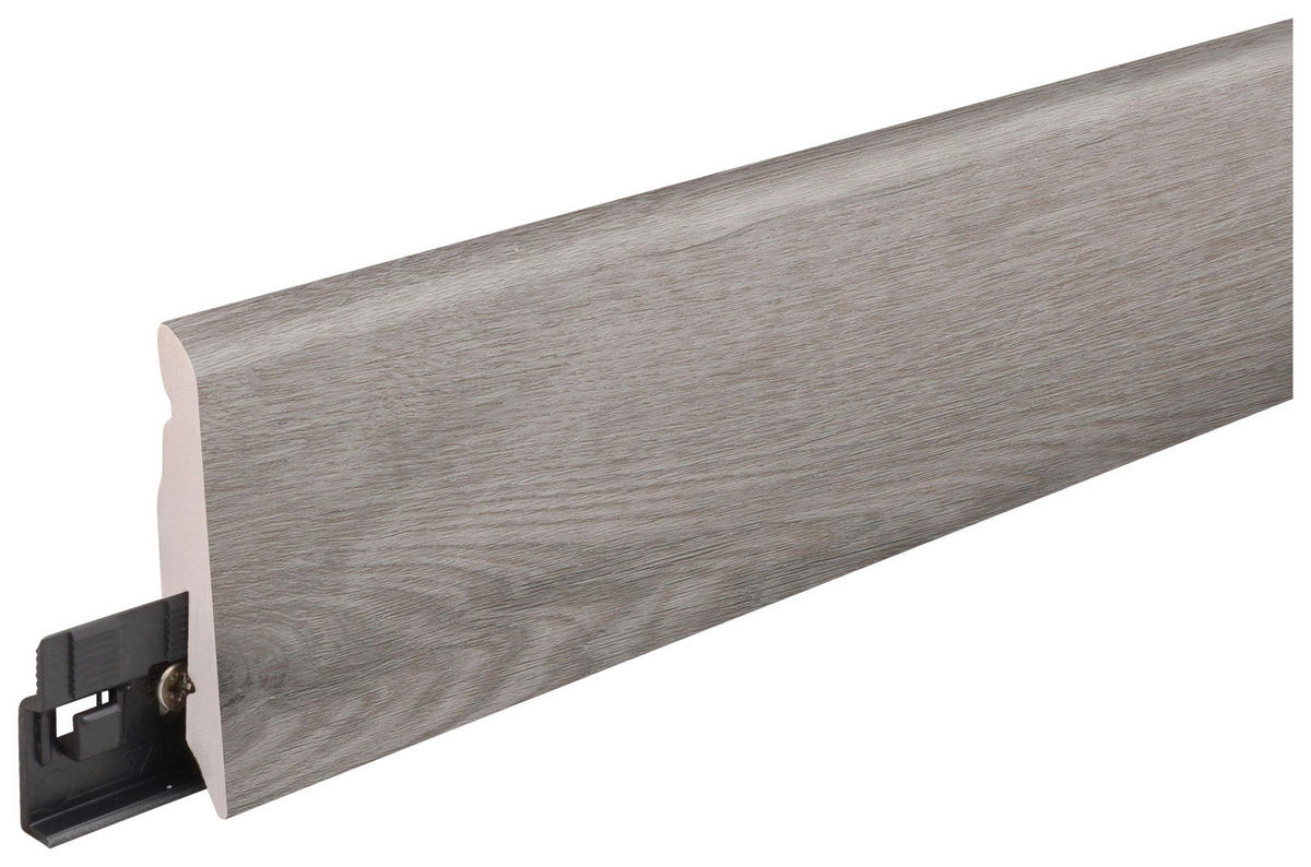 PODSTAVCOVÁ LIŠTA  (za kus)  šedá - šedá, Basics, plast (240/5.8/1.2cm)