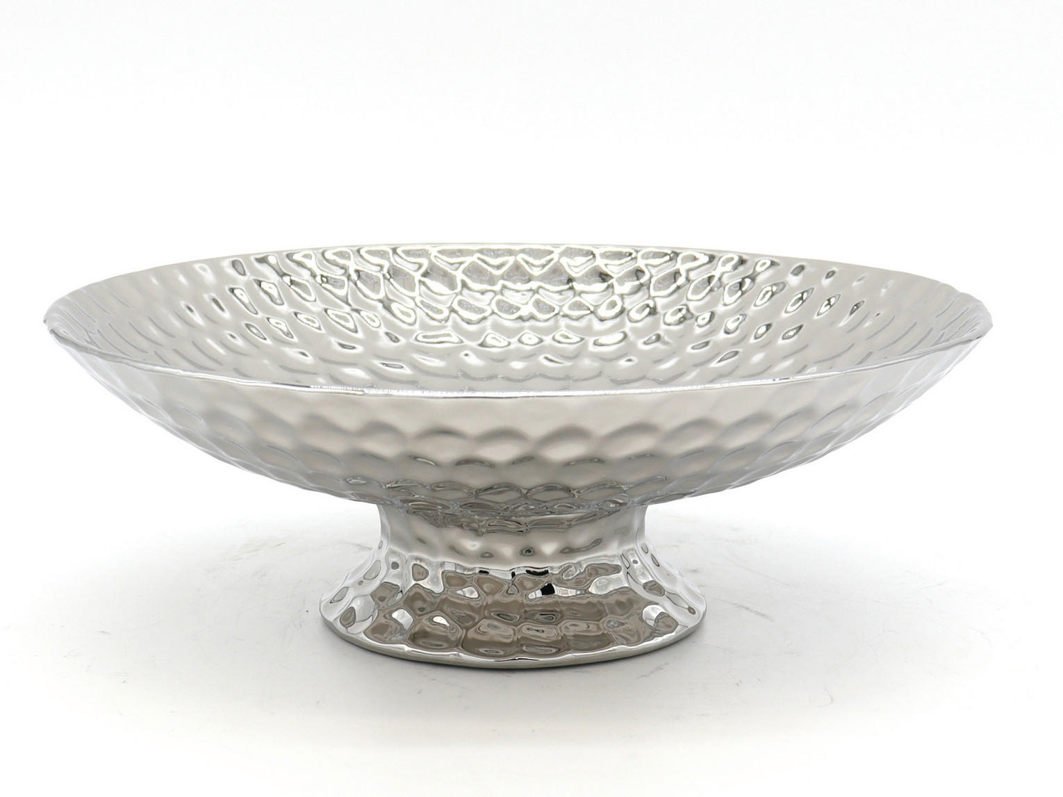 DEKOSCHALE - Silberfarben, Basics, Keramik (25/25/9cm) - Cor Mulder