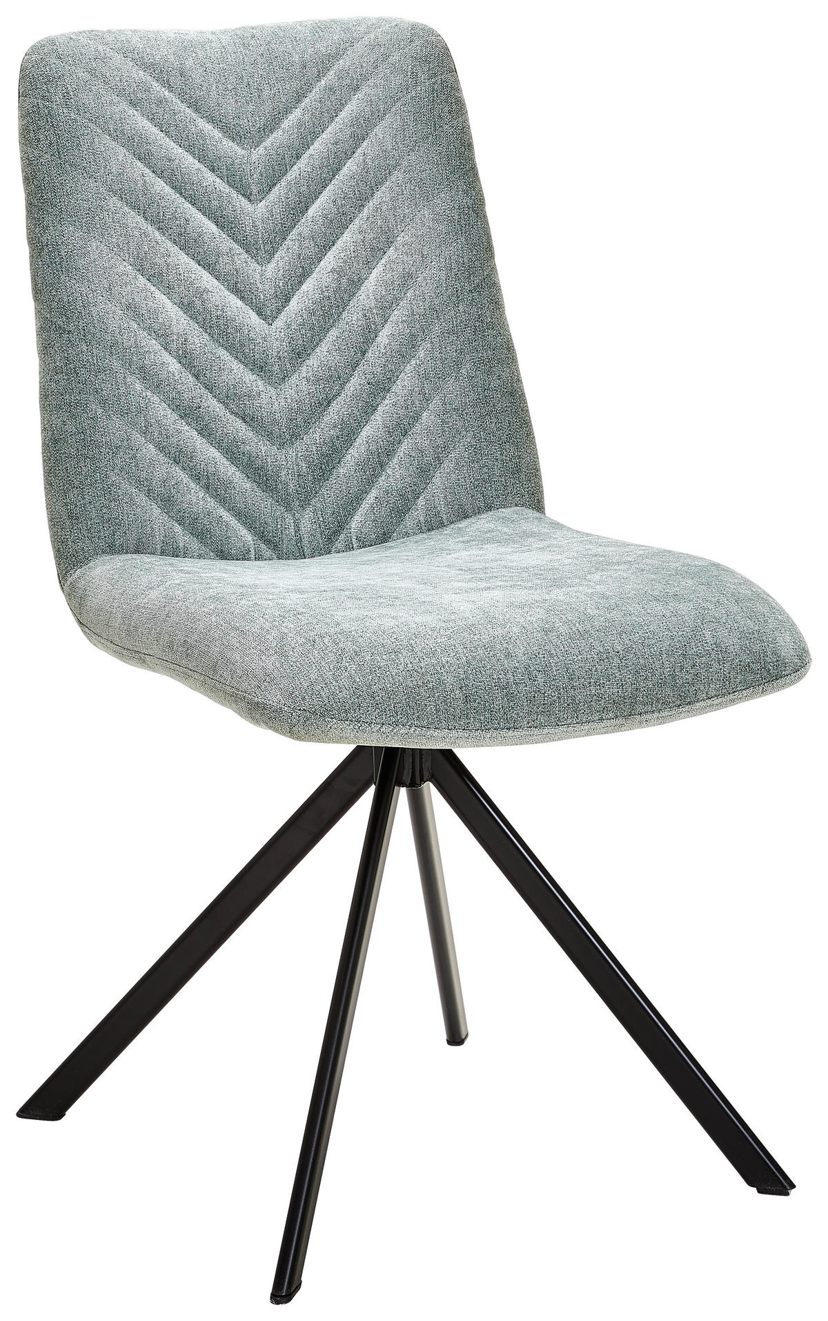 STUHL - Blau/Schwarz, Design, Textil/Metall (47/87/61cm) - Xora