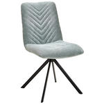 STUHL - Blau/Schwarz, Design, Textil/Metall (47/87/61cm) - Xora