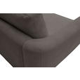 ECKSOFA  in Chenille Dunkelbraun  307/224 cm  - Dunkelbraun/Schwarz, KONVENTIONELL, Kunststoff/Textil (307/224cm) - Hom`in