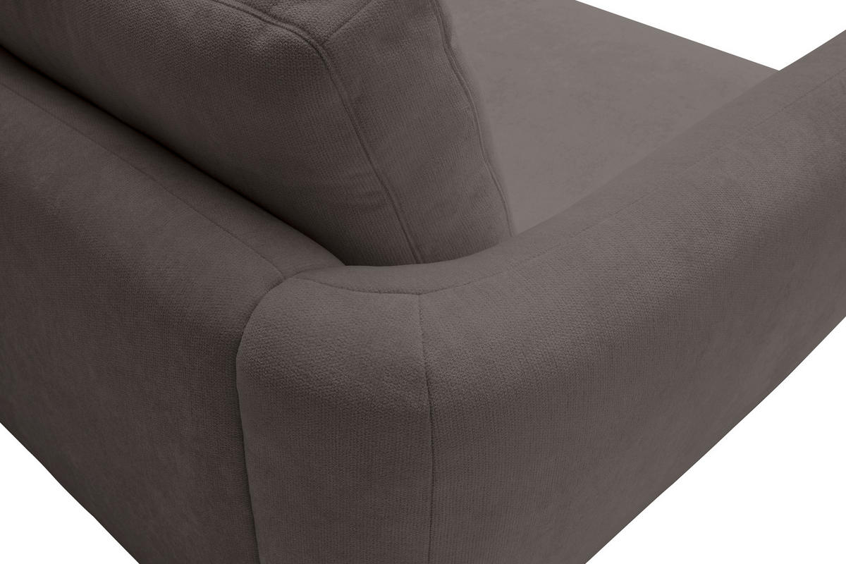 ECKSOFA  in Chenille Dunkelbraun  307/224 cm  - Dunkelbraun/Schwarz, KONVENTIONELL, Kunststoff/Textil (307/224cm) - Hom`in