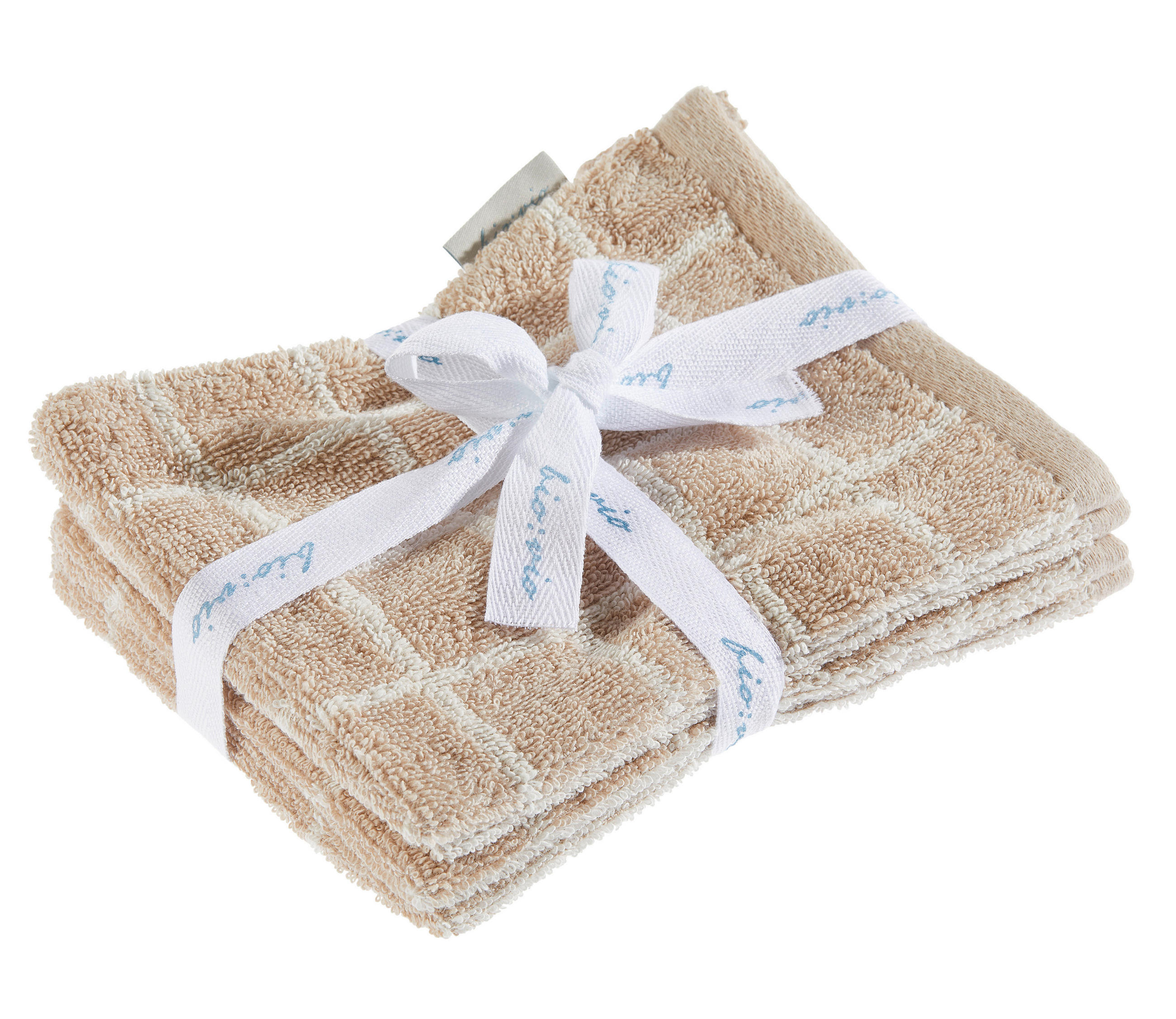 Bio:Vio Waschhandschuhset Champ Natur, Taupe 16x21 cm