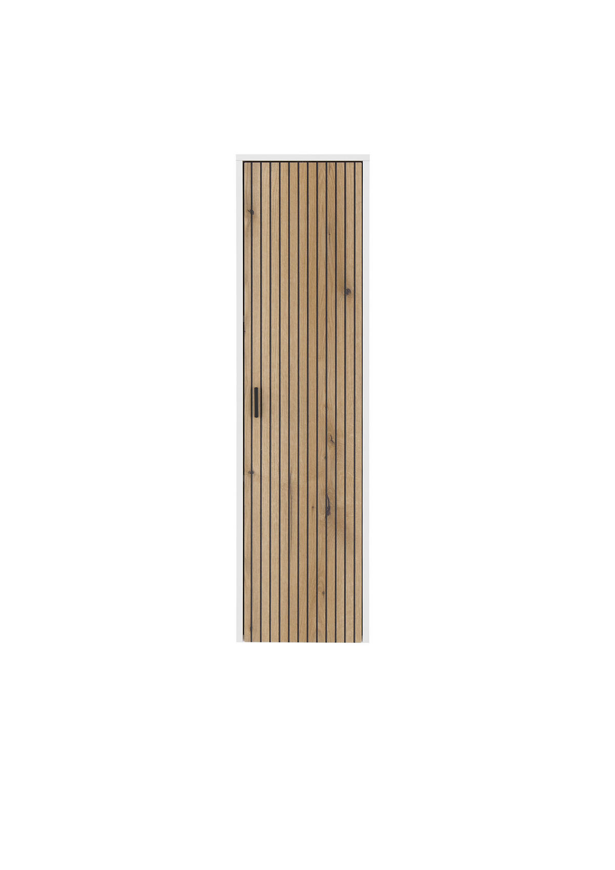 HÄNGEELEMENT Eichefarben, Weiß  - Eichefarben/Schwarz, Design, Holzwerkstoff/Metall (33/120/30cm) - MID.YOU