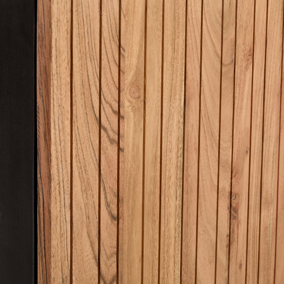 SIDEBOARD  in 175/77/40 cm  - Schwarz/Akaziefarben, KONVENTIONELL, Glas/Holz (175/77/40cm) - Livetastic
