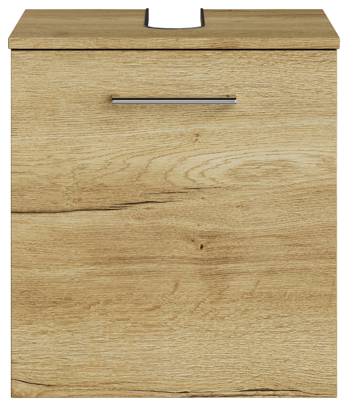 WASCHBECKENUNTERSCHRANK 45/49,8/38,3 cm  - Chromfarben/Wildeiche, KONVENTIONELL, Holzwerkstoff/Metall (45/49,8/38,3cm) - Sadena