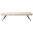 SITZBANK 200/49,5/50 cm Webstoff Schwarz, Beige  - Beige/Schwarz, Design, Textil/Metall (200/49,5/50cm) - Dieter Knoll