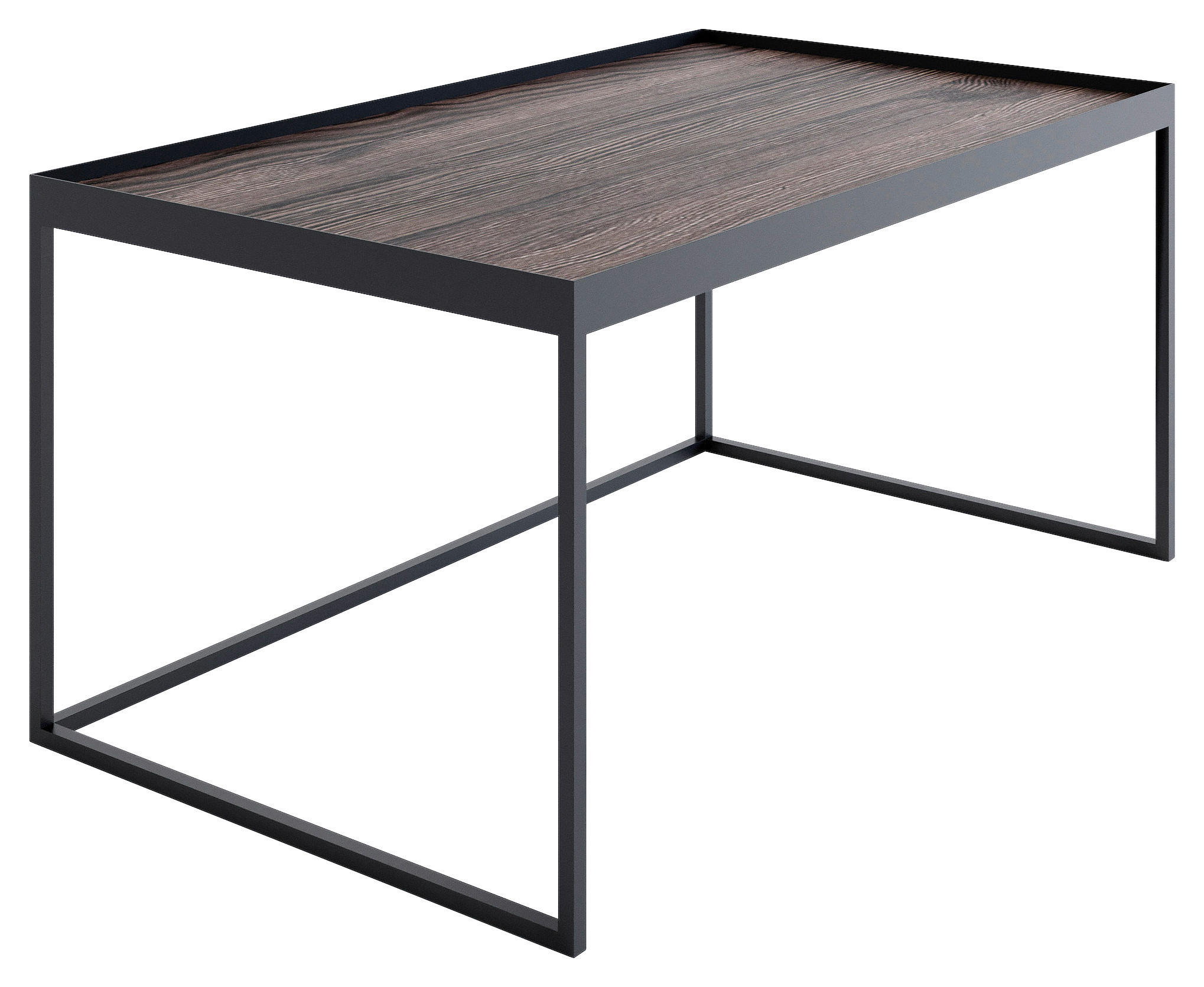 COUCHTISCH in Holz, Metall 100/60/39 cm  - Eichefarben/Schwarz, Design, Holz/Metall (100/60/39cm) - Novel