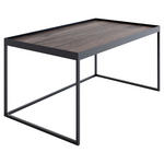 COUCHTISCH in Holz, Metall 100/60/39 cm  - Eichefarben/Schwarz, Design, Holz/Metall (100/60/39cm) - Novel