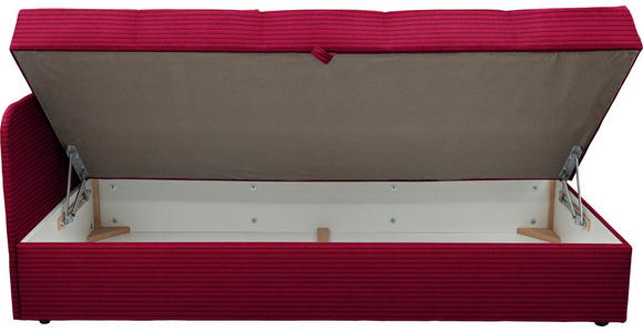 LIEGE  in Cord Rot  - Rot/Schwarz, Basics, Kunststoff/Textil (95/90/205cm) - Xora