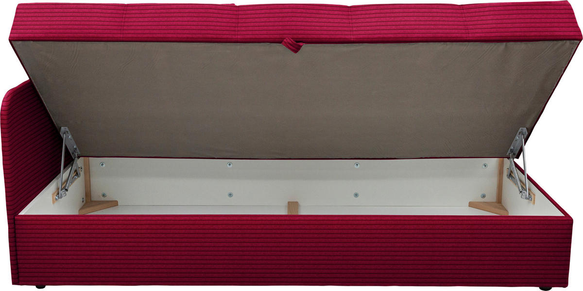 LIEGE  in Cord Rot  - Rot/Schwarz, Basics, Kunststoff/Textil (95/90/205cm) - Xora