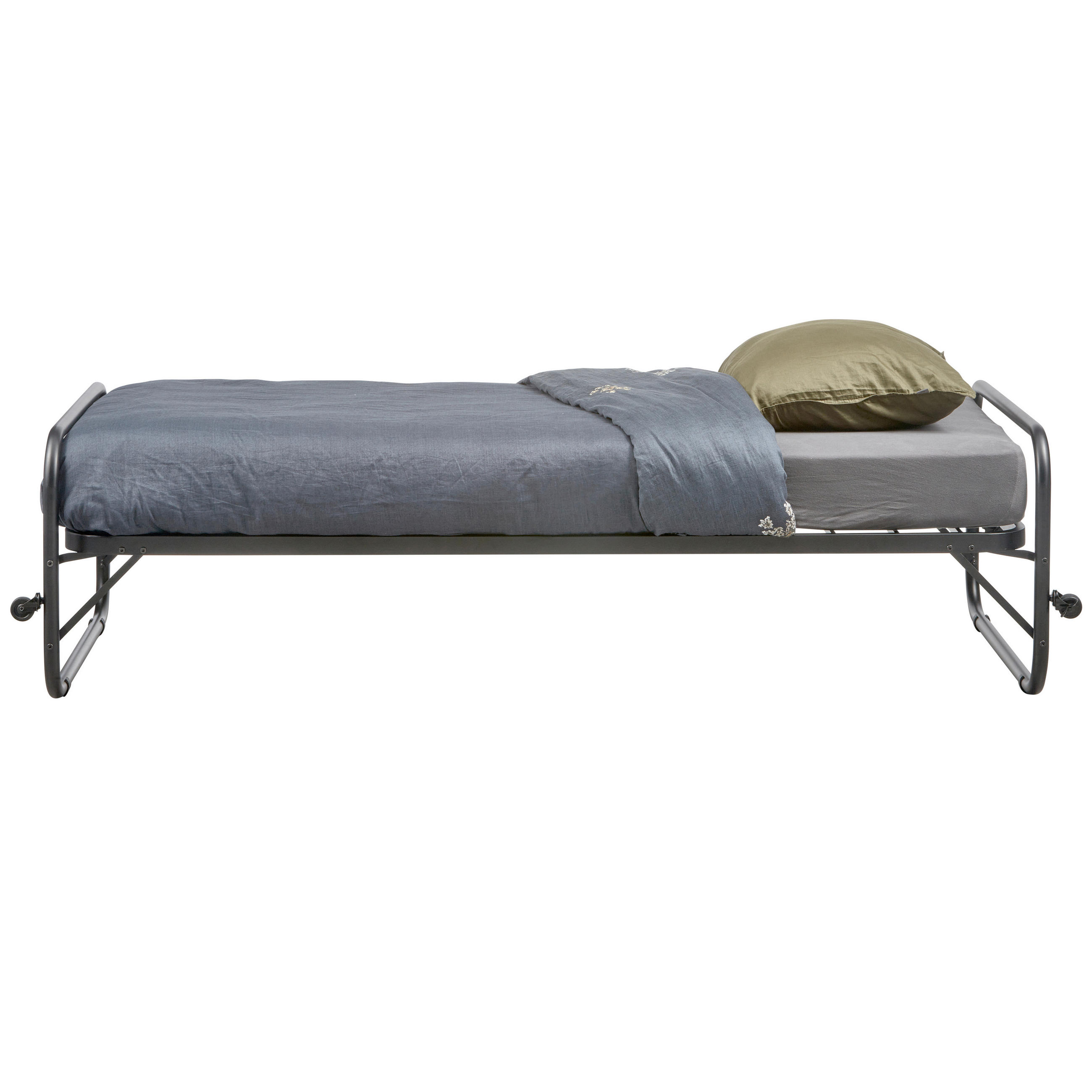 KLAPPBETT 90/200 cm Schwarz  - Schwarz, Basics, Metall (90/200cm) - MID.YOU