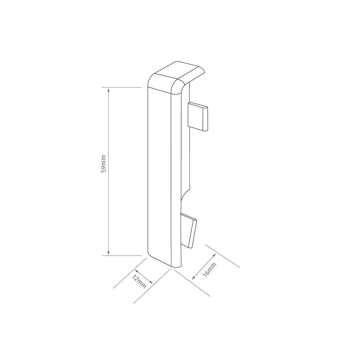 SOCKELLEISTENVERBINDUNGSSTÜCK Braun, Eichefarben  - Eichefarben/Braun, KONVENTIONELL, Kunststoff (1.6/1.2/5.9cm) - Egger Holzwerkstoffe