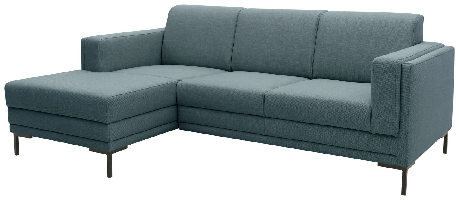 ECKSOFA Petrol Webstoff - weiches Design