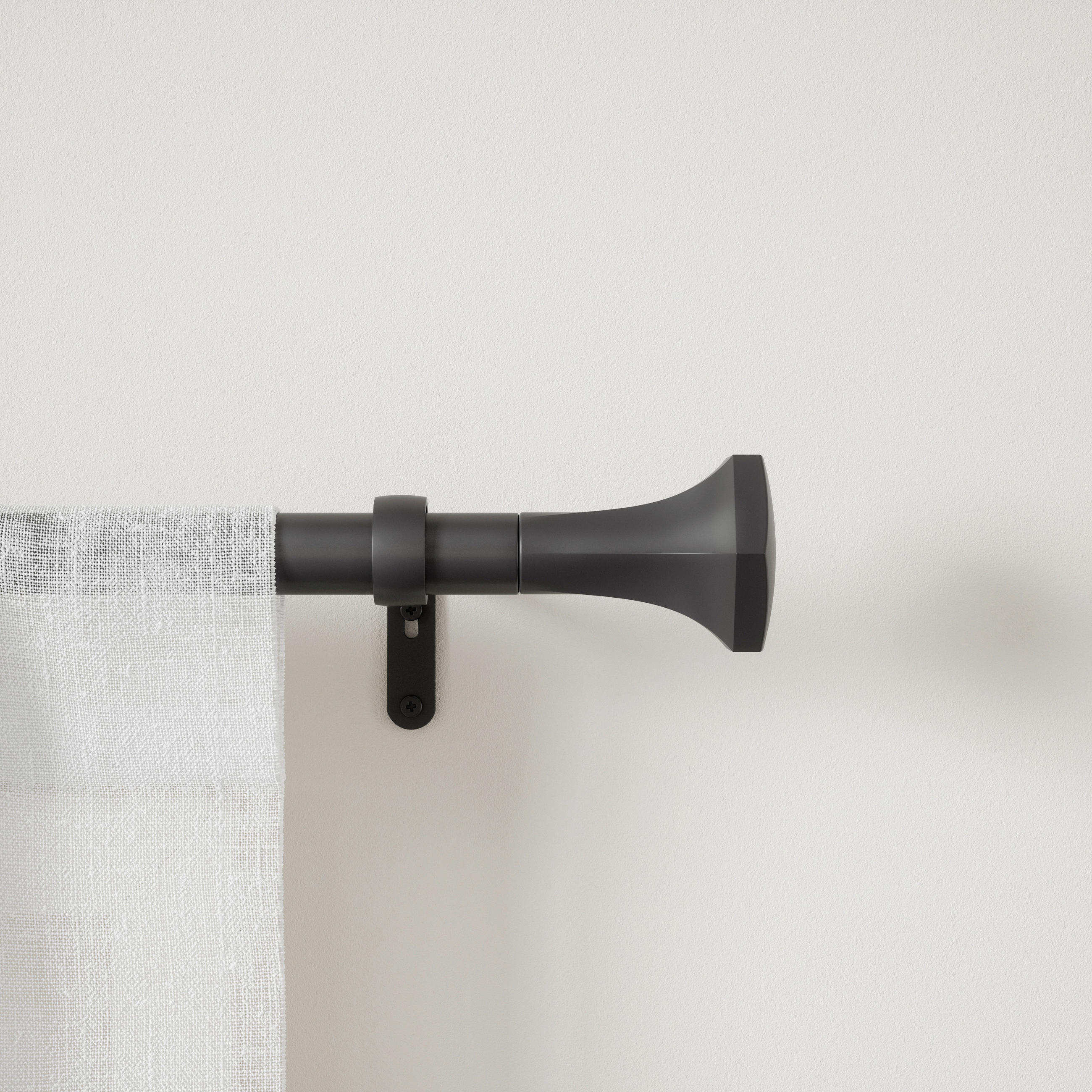 VORHANGSTANGENSET 91-183 cm  - Schwarz, KONVENTIONELL, Kunststoff/Metall (91-183cm) - Umbra