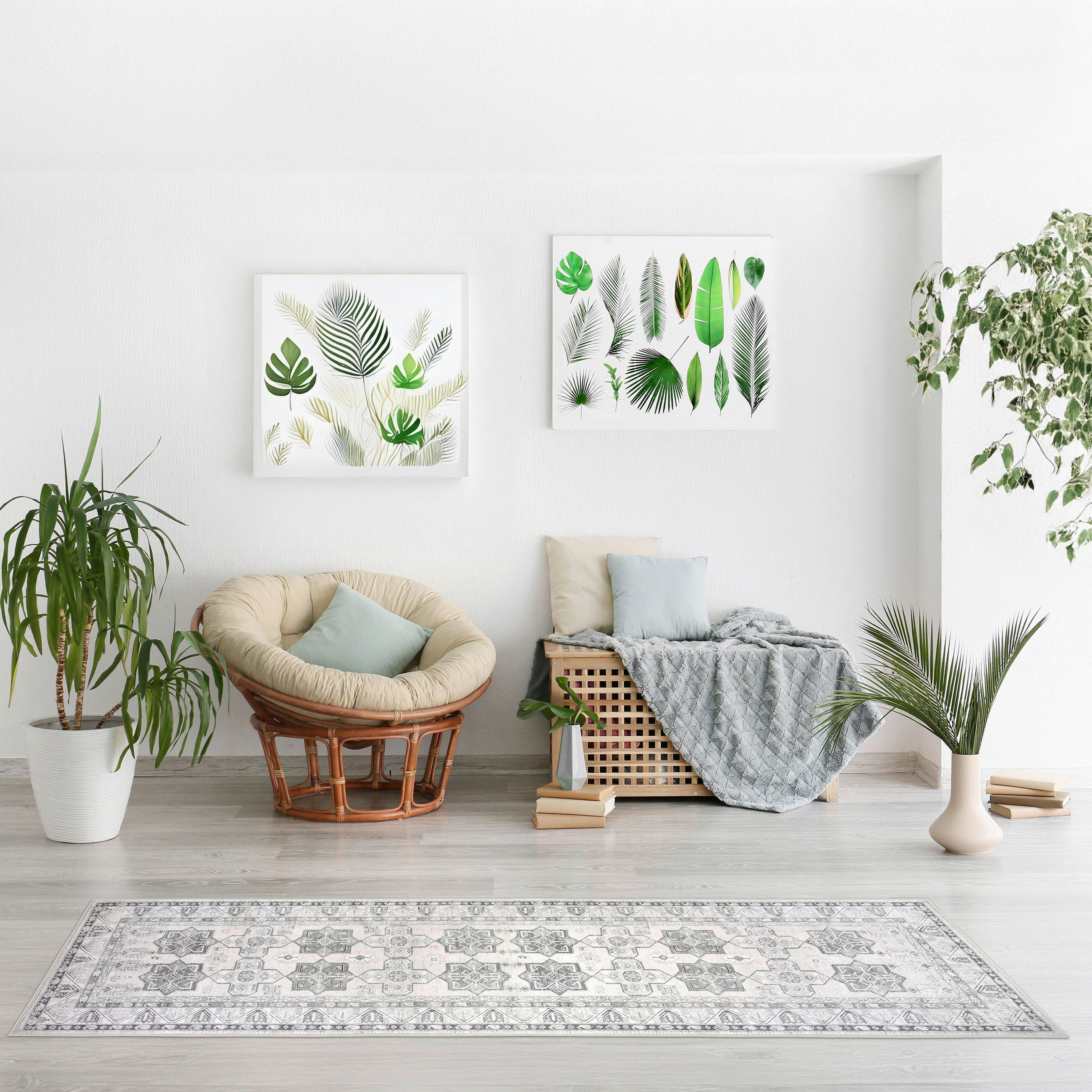 LÄUFER 80/250 cm LIVING-CLASSIC Hellgrau, Greige  - Greige/Hellgrau, Design, Kunststoff/Textil (80/250cm) - Lindorug
