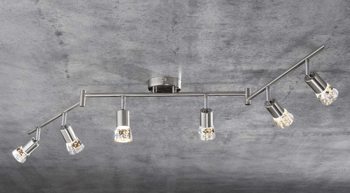 LED-STRAHLER 150/17,5/8 cm   - Chromfarben, Design, Glas/Metall (150/17,5/8cm) - Novel