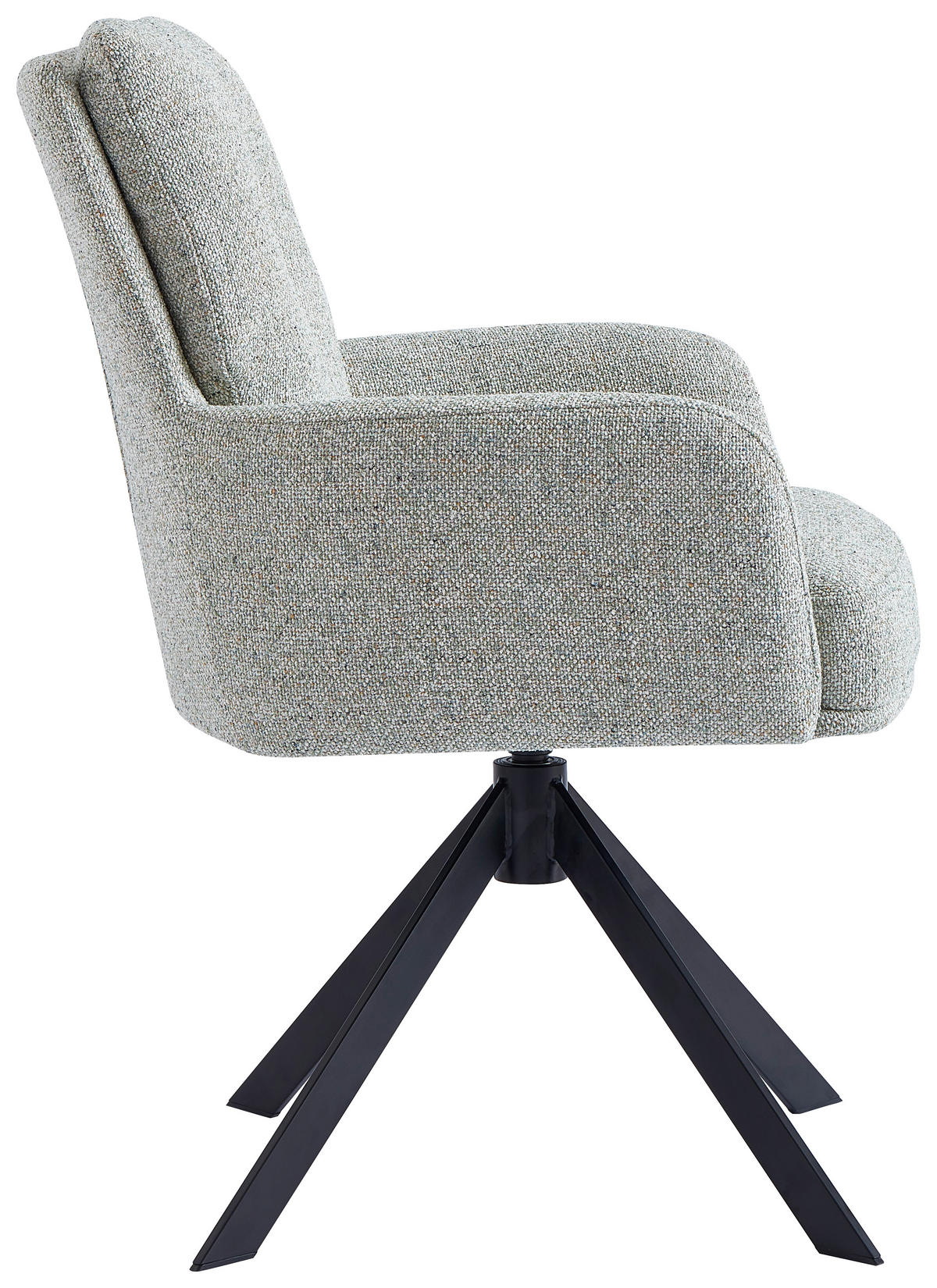SCAUN CU BRAțE in negru, bej, verde  - bej/verde, Design, metal/textil (60,5/88/67cm) - Novel
