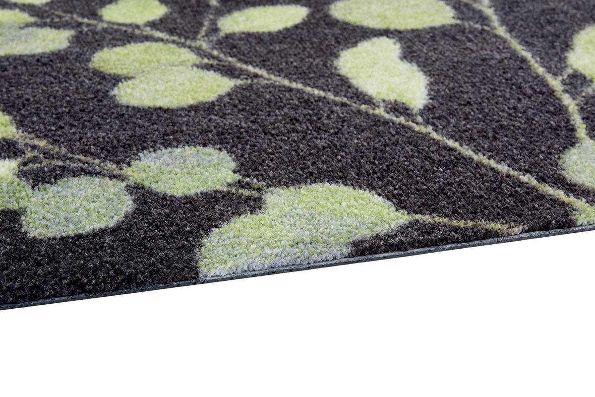 FUßMATTE 66/110 cm  - Schwarz/Grün, Design, Textil (66/110cm) - Esposa