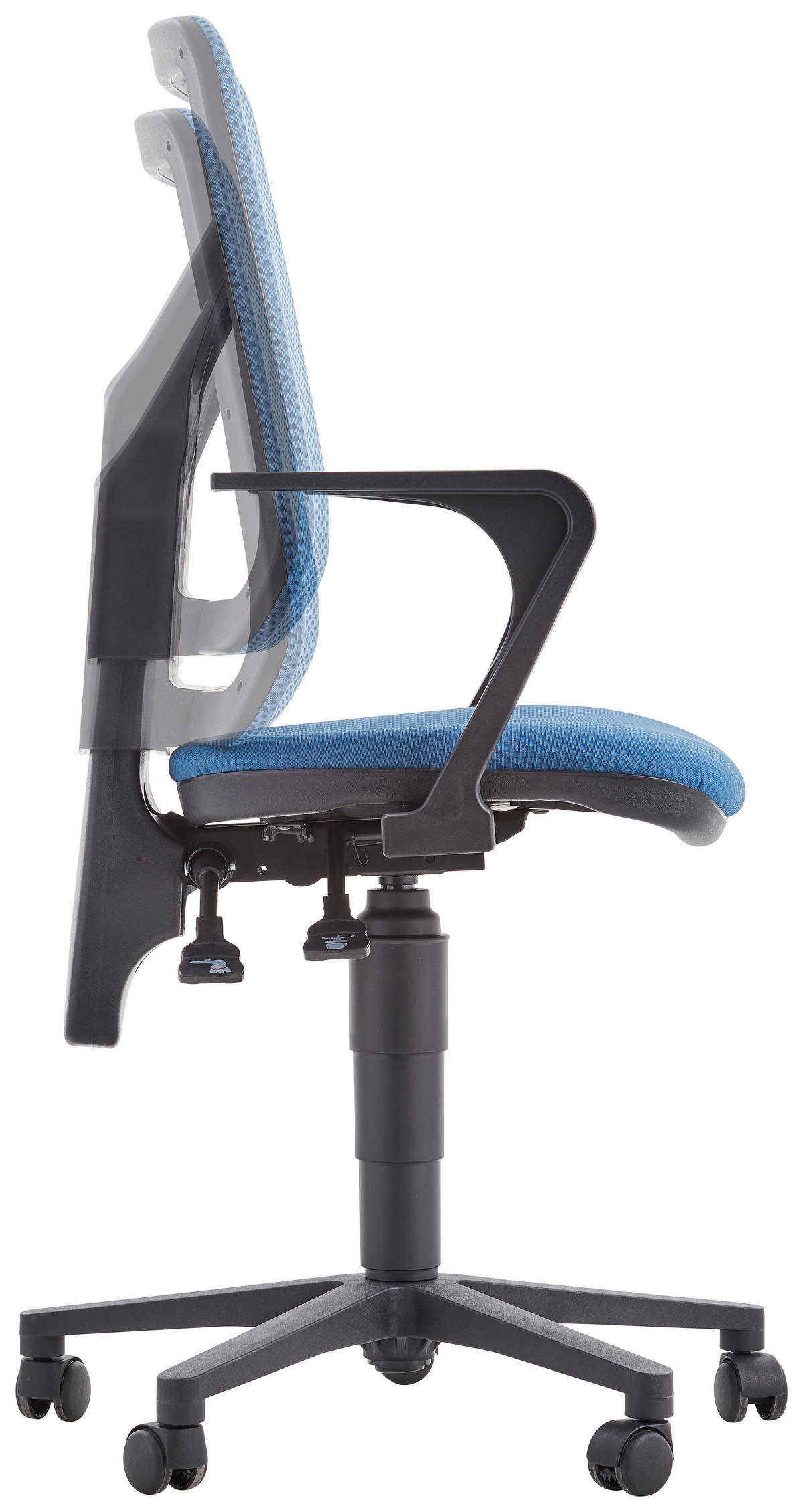 DREHSTUHL Flachgewebe, Netz Petrol  - Petrol/Schwarz, MODERN, Kunststoff/Textil (46/97-109/46cm) - Topstar