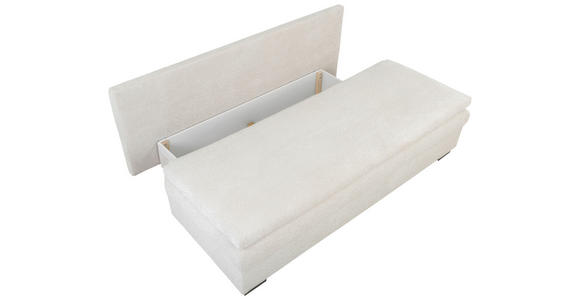 SCHLAFSOFA Struktur Beige Rückenkissen, Armlehnenkissen, Bettkasten, Schlaffunktion, Rücken echt  - Beige/Schwarz, KONVENTIONELL, Kunststoff/Textil (195/93/83cm) - Carryhome