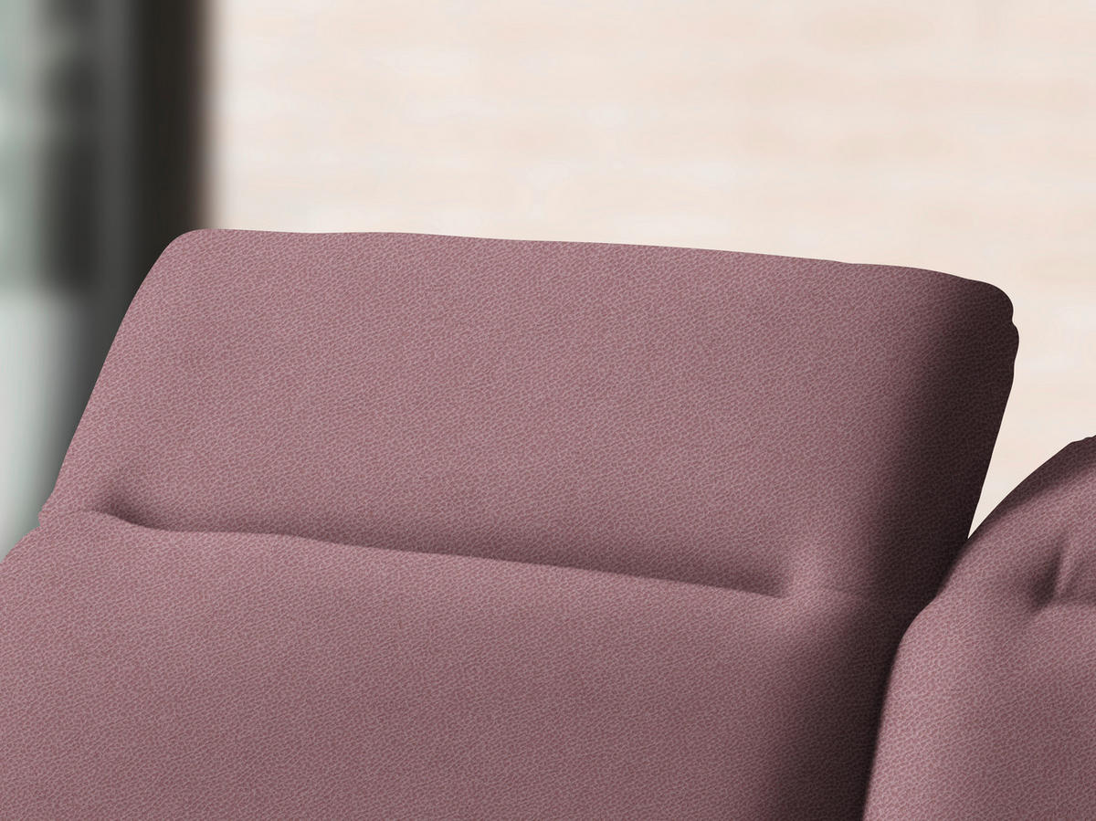ECKSOFA in Flachgewebe Rosa  - Schwarz/Rosa, Design, Textil/Metall (180/289cm) - Stylife
