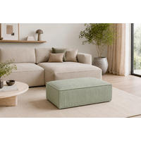 HOCKER in Textil, Holzwerkstoff Mintgrün  - Schwarz/Mintgrün, KONVENTIONELL, Holzwerkstoff/Kunststoff (105/43/65cm) - Livetastic